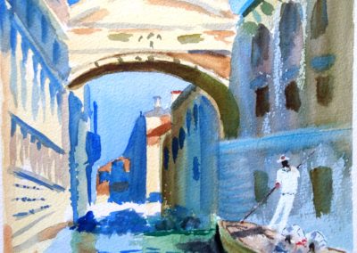 Venice Bridge of Sighs based on work from John Singer Sargent